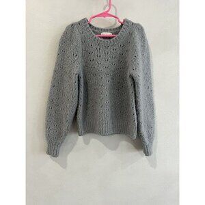 Rylee & Cru Girls Balloon Wool Sweater 6 7 6/7 Gray Glue Pullover Long Sleeve